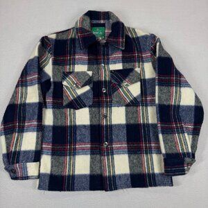 Vintage Canadian Lumber Jac Shacket Mens M Plaid Lumberjack Shirt Workwear